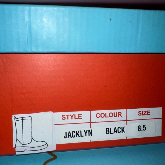 Modern Rush Womens Jacklyn Rain Boots in Black New In Box - Picture 6 of 14
